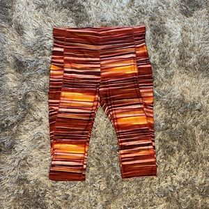 Striped Capri Length Yoga Pants - Xersion